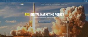 Pixi Digital Marketing Agency's homepage