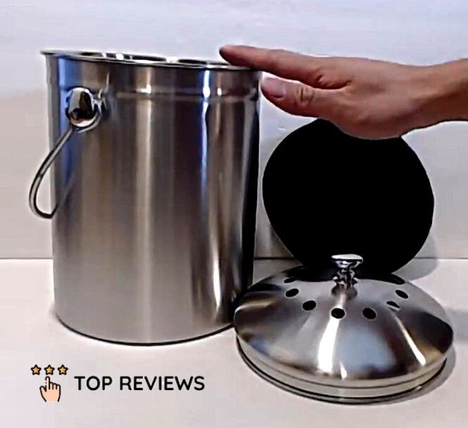 Utopia Kitchen Stainless Steel Compost Bin_compost bins unboxing_top reviews in new zealand