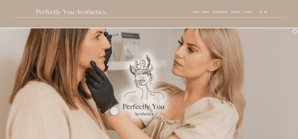Perfectly You Aesthetics' Homepage