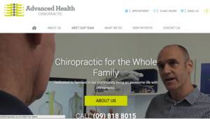 Advanced Health Chiropractic's homepage