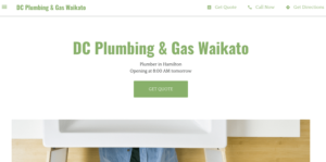 DC Plumbing & Gas Waikato's homepage