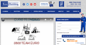 Euro Plumbing's homepage