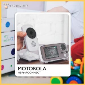 Motorola 2.8 Wireless Wi-Fi Baby Video Monitor2-way AudioNight Vision Camera (MBP667CONNECT)