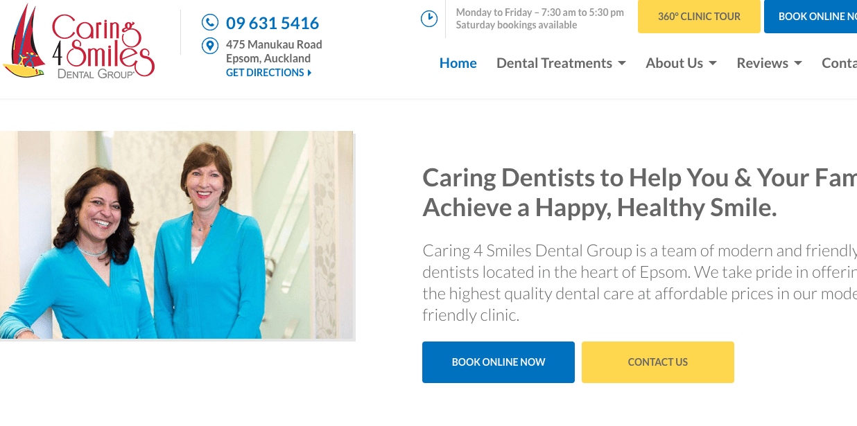 Caring 4 Smiles' Homepage