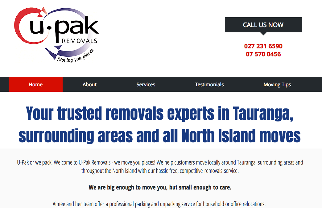 U-Pak Removals' Homepage