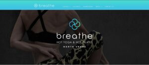 Breathe Hot Yoga's homepage