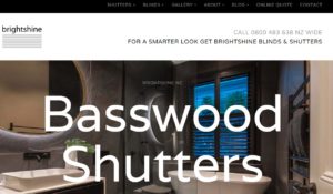 Brightshine Blinds' homepage