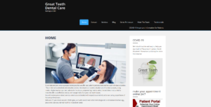 Great Teeth Dental Care's homepage