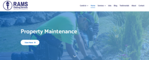Rams Cleaning Services' homepage