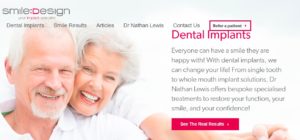 Smile Design's homepage