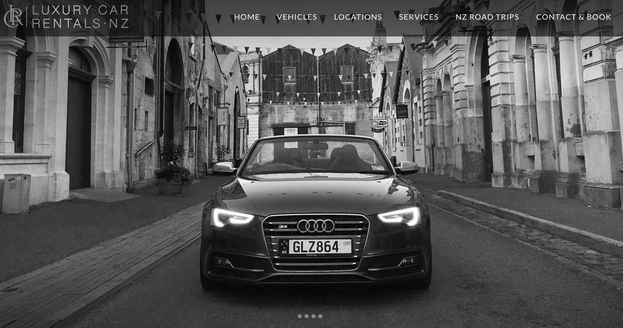 Luxury Car Rentals' Homepage