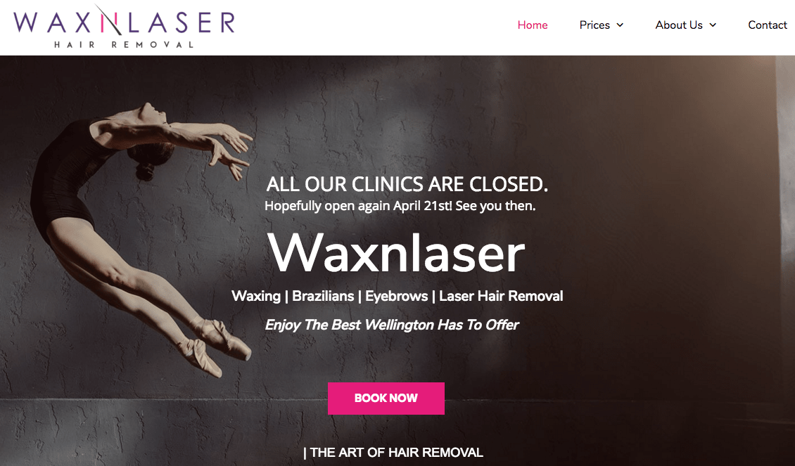 Waxnlaser Hair Removal's Homepage