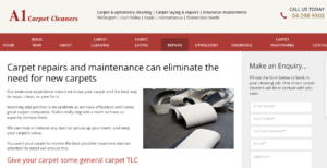 A1 Carpet Cleaners' Homepage