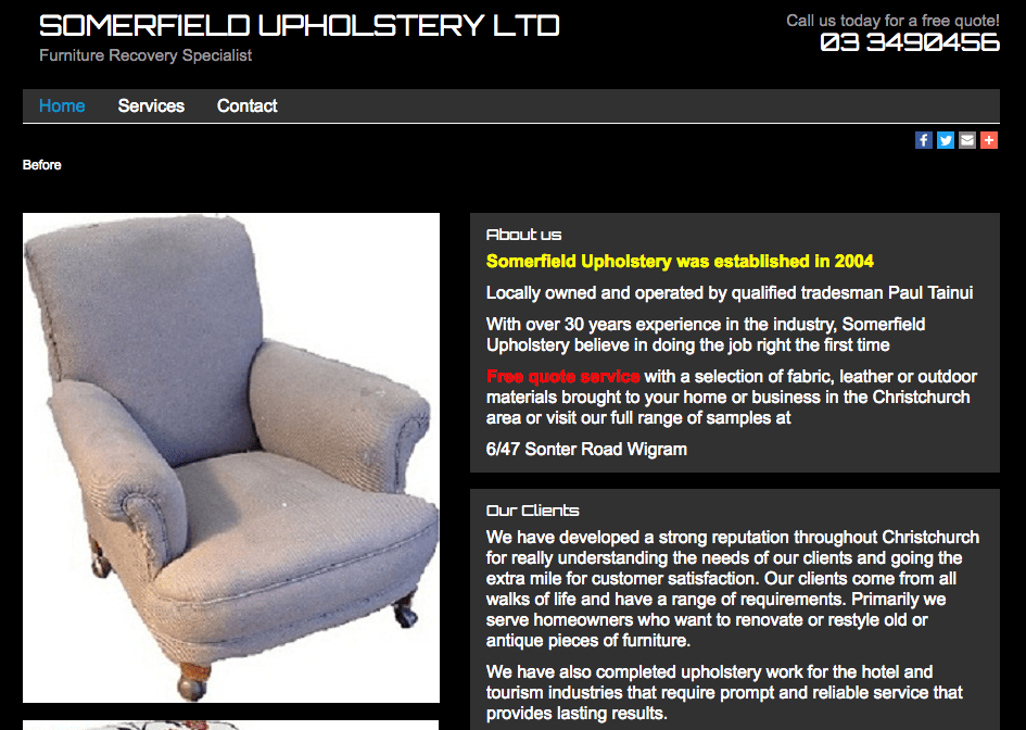 Somerfield Upholstery Ltd's Homepage
