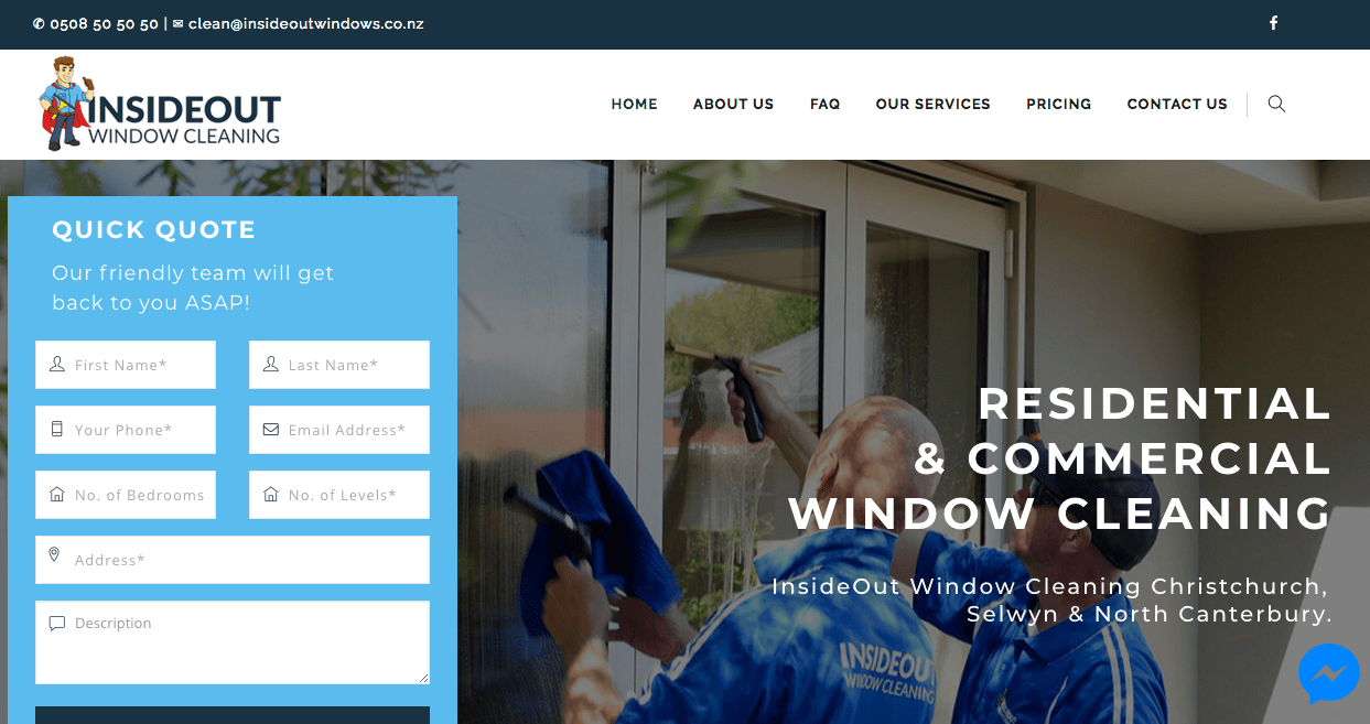 InsideOut Window Cleaning's Homepage