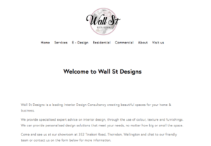 Wall St Designs' Homepage
