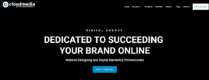 Cloud Media's homepage