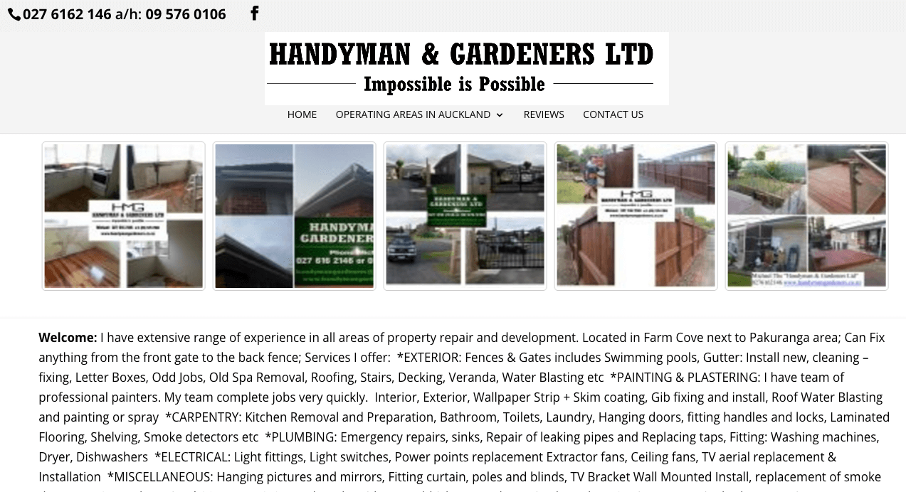 Handyman and Gardeners Ltd.'s Homepage