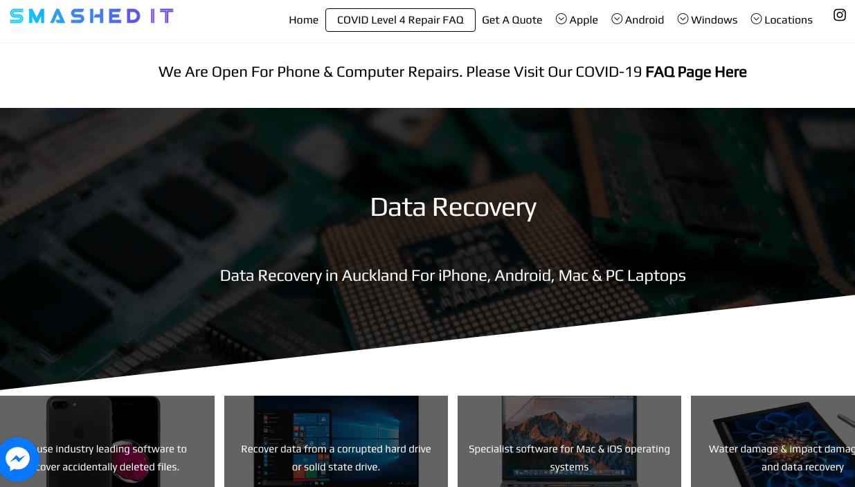 Smashed It's Homepage