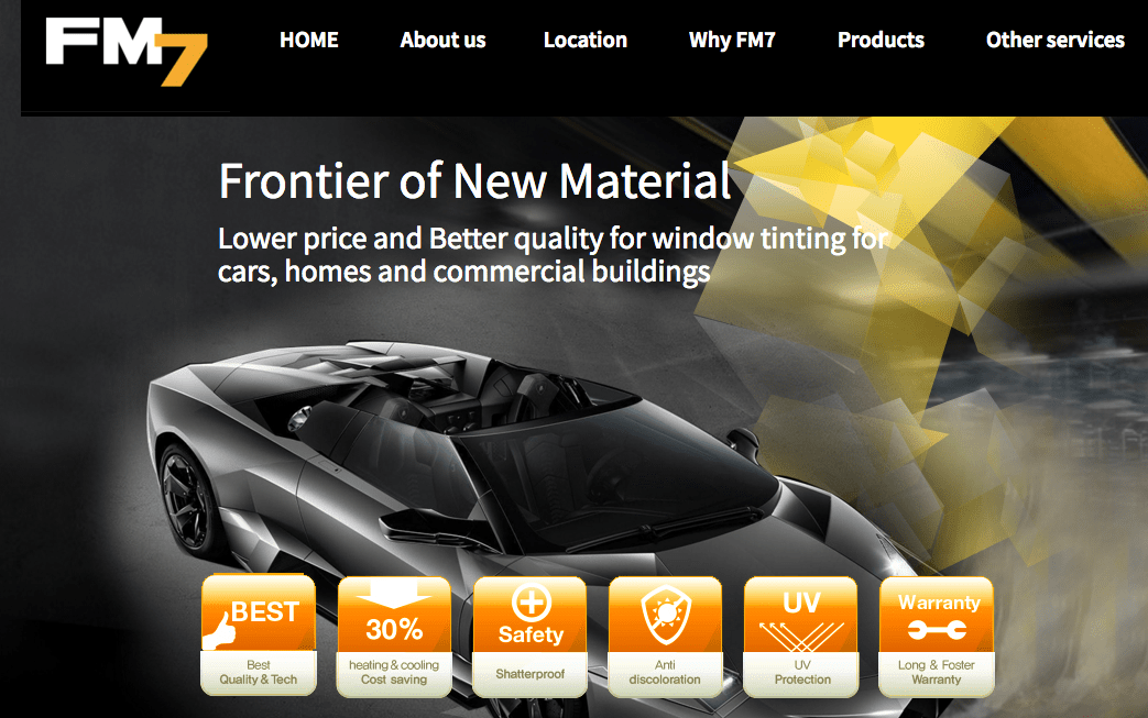 FM7 Window Tinting's Homepage