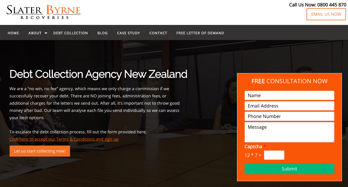 Slater Byrne Recoveries' Homepage