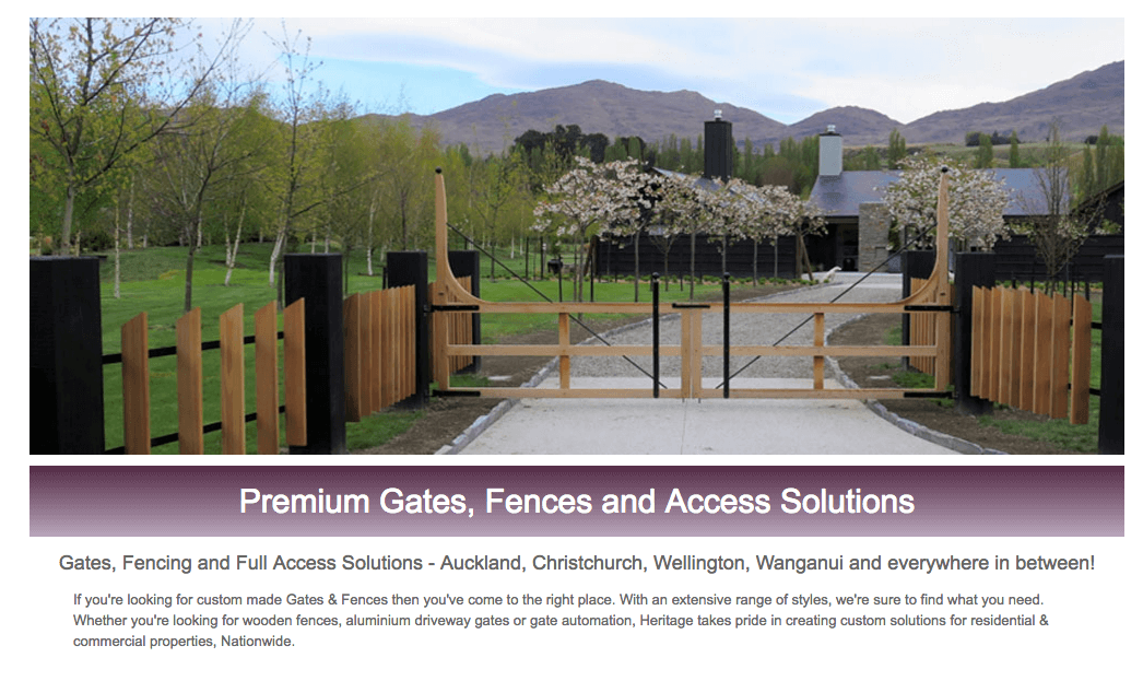 Heritage Gates & Fences' Homepage