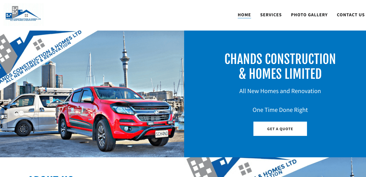 Chands Construction and Homes Ltd's Homepage