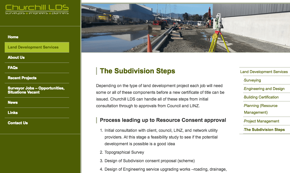 Churchill Land Development Services' Homepage