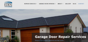 Eden Garage Door Repair's homepage