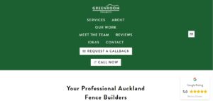 Greenroom Projects' homepage
