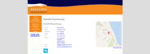 Redcliffs Physiotherapy's homepage