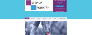 Step Up Podiatry's homepage