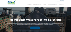 Gunac Waterproofing Specialists' homepage