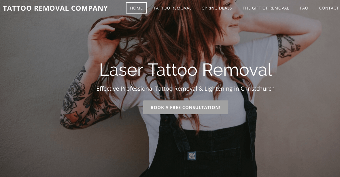 Tattoo Removal Company's Homepage