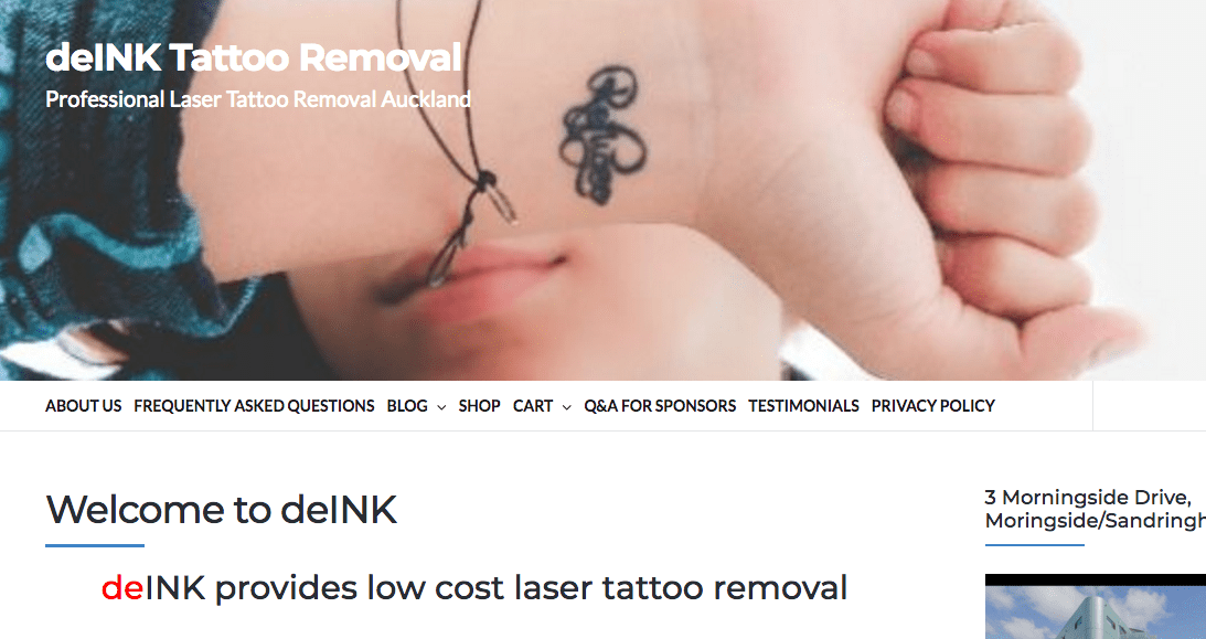 deINK Tattoo Removal's Homepage