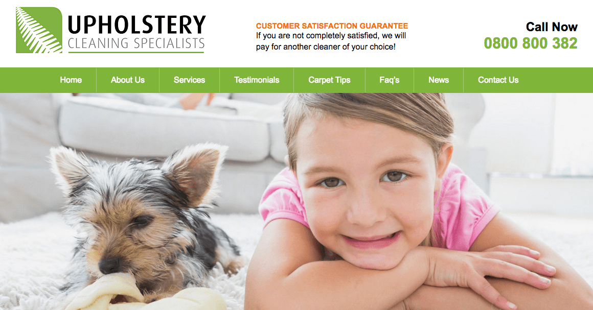 Upholstery Cleaning Specialists' Homepage