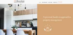 Resolute Property Management's homepage