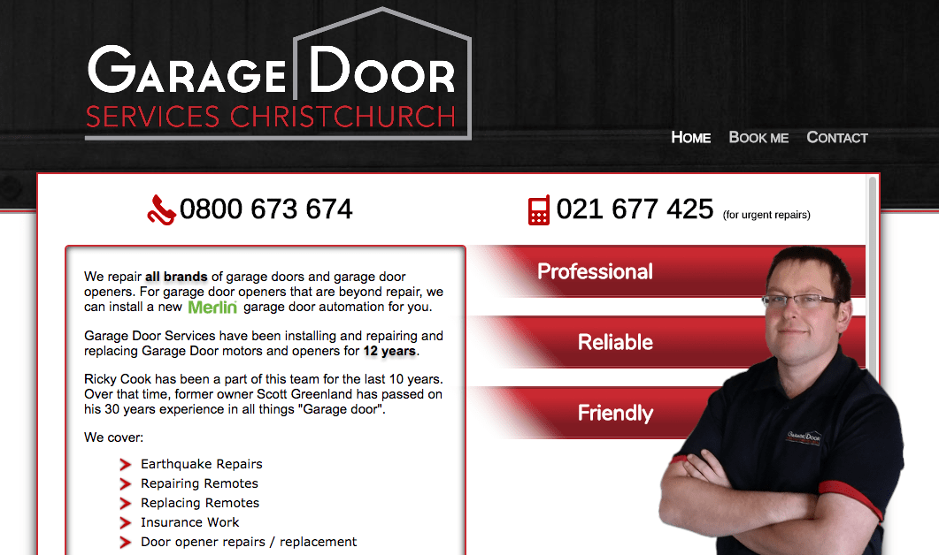 Garage Door Services Christchurch's Homepage