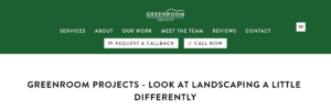 Green Room Projects' homepage