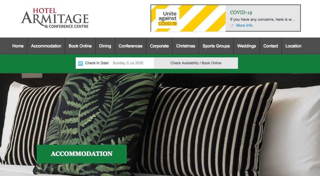 Hotel Armitage & Conference Centre's Homepage