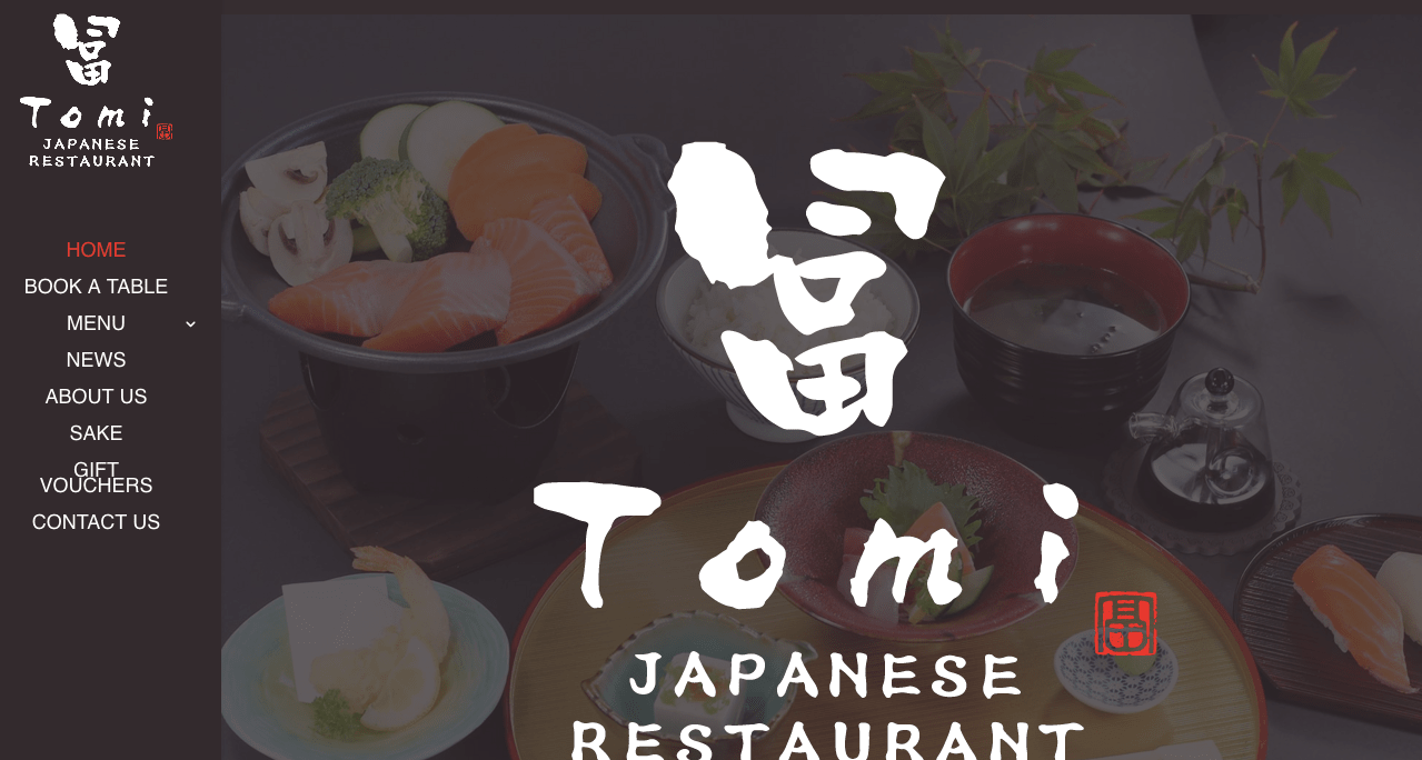 Tomi Japanese Restaurant's Homepage