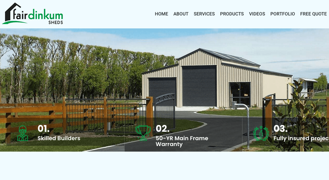 Fair Dinkum Sheds' Homepage