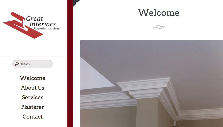 Great Interiors Plastering Services' Homepage