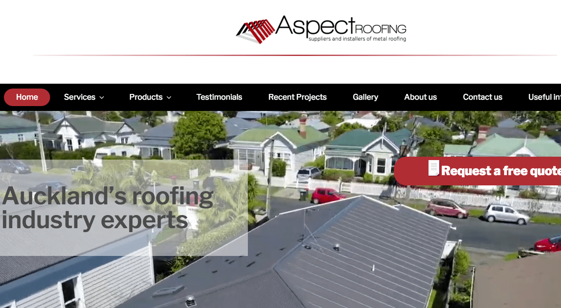 Aspect Roofing's Homepage