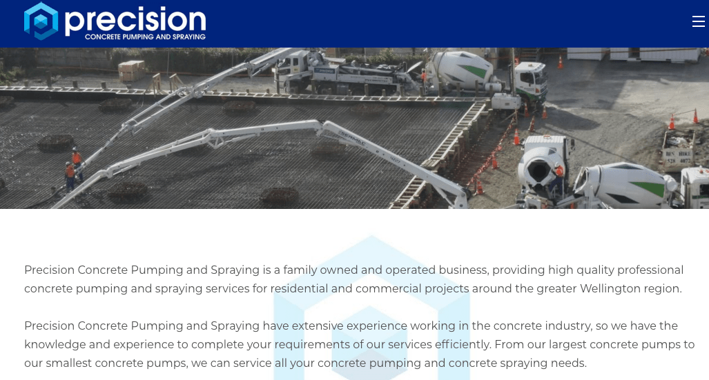 Precision Concrete Pumping & Spraying's Homepage
