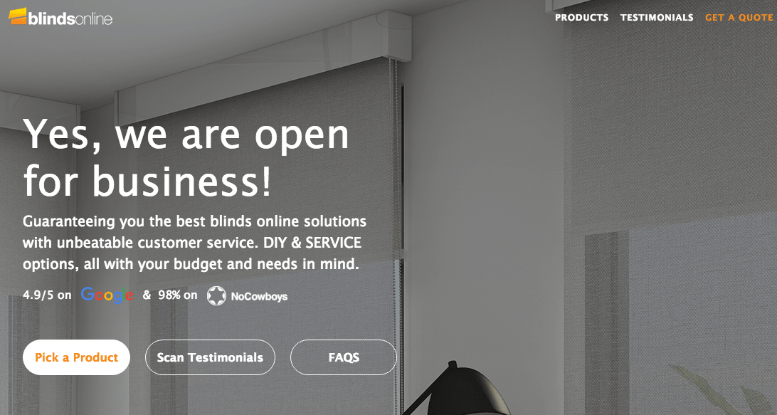 Blinds Online Ltd's Homepage
