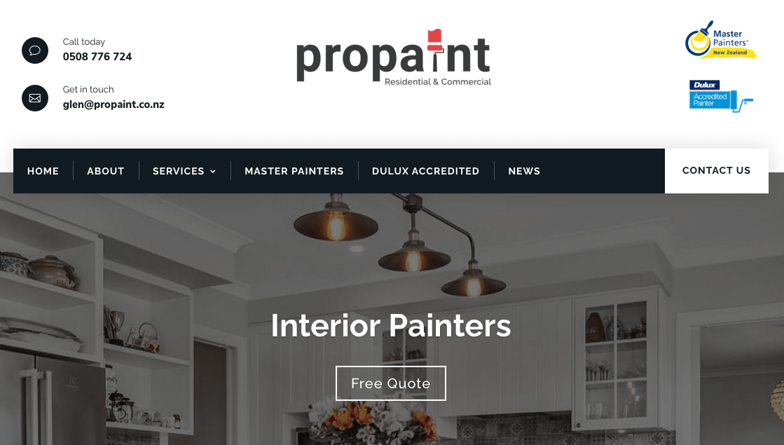Propaint Ltd's Homepage