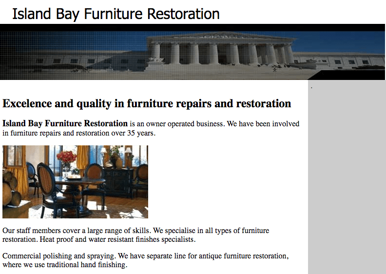 Island Bay Furniture Restoration's Homepage