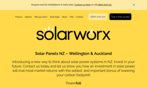 Solar Worx's homepage