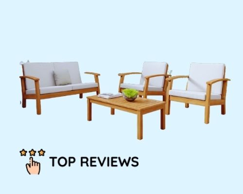 Flaxmere Hardwood Outdoor Sofa Set (4-Piece)_Outdoor Furniture_topreviews